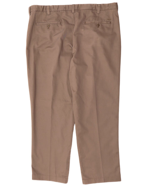 IZOD Mens Pegged Chino Trousers W46 L32 Beige Cotton