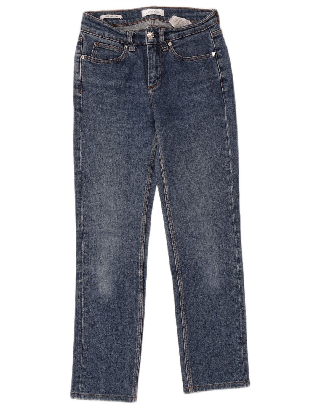 Calvin Klein Womens Straight Jeans W26 L26 Blue Cotton