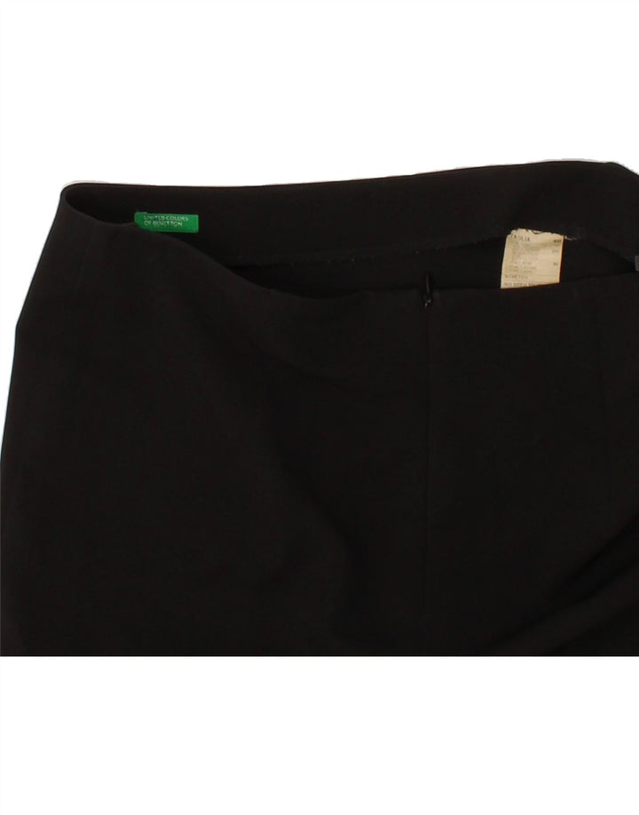 BENETTON Womens Straight Skirt IT 40 Small W28 Black Polyester Vintage Benetton and Second-Hand Benetton from Messina Hembry 