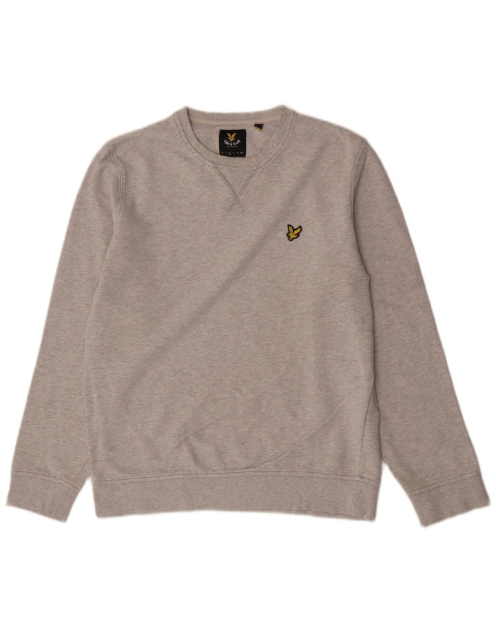 Lyle & Scott Mens Sweatshirt Jumper Medium Grey Cotton