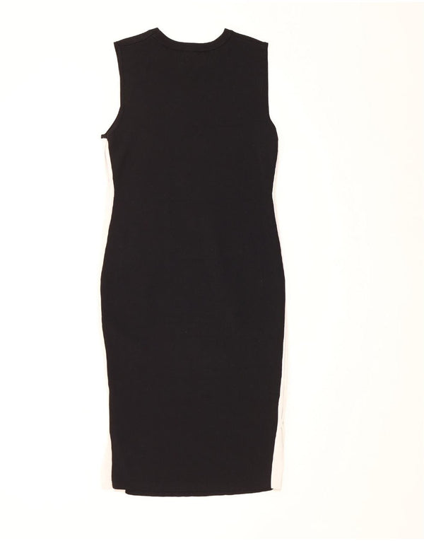 Oasis Womens Sleeveless Bodycon Dress UK 12 Medium Black Colourblock