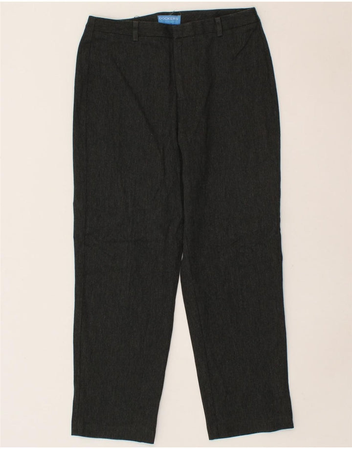 DOCKERS Womens Straight Suit Trousers US 6 Medium W28 L29  Grey Cotton Vintage Dockers and Second-Hand Dockers from Messina Hembry 