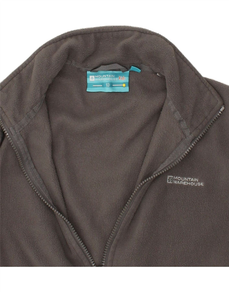 MOUNTAIN WAREHOUSE Boys Graphic Fleece Jacket 12-13 Years Grey Polyester | Vintage Mountain Warehouse | Thrift | Second-Hand Mountain Warehouse | Used Clothing | Messina Hembry 