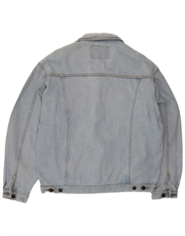 Casucci Mens Denim Jacket UK 40 Large Blue Cotton