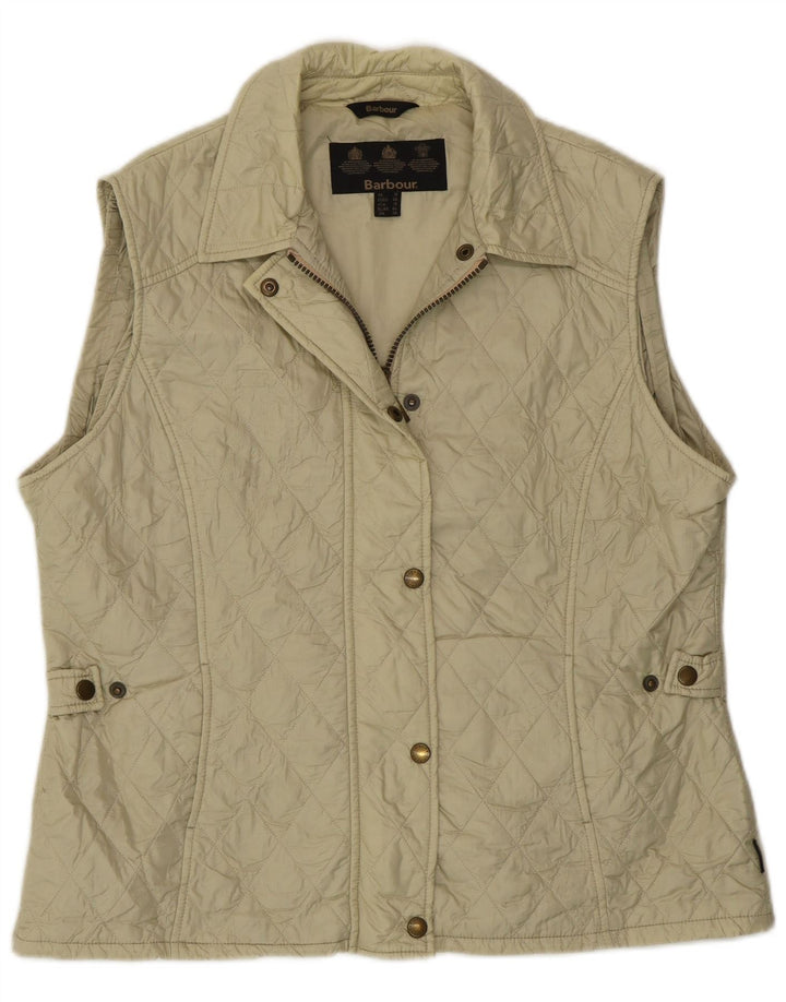 Barbour Womens Quilted Gilet UK 18 XL Off White Polyamide