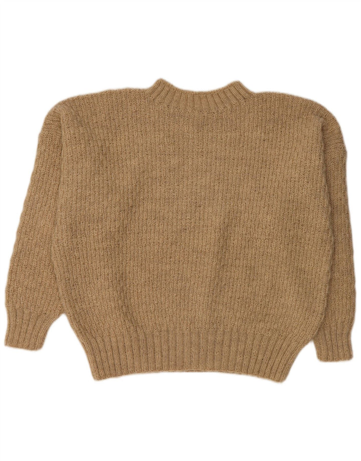 VINTAGE Mens Crew Neck Jumper Sweater XL Beige