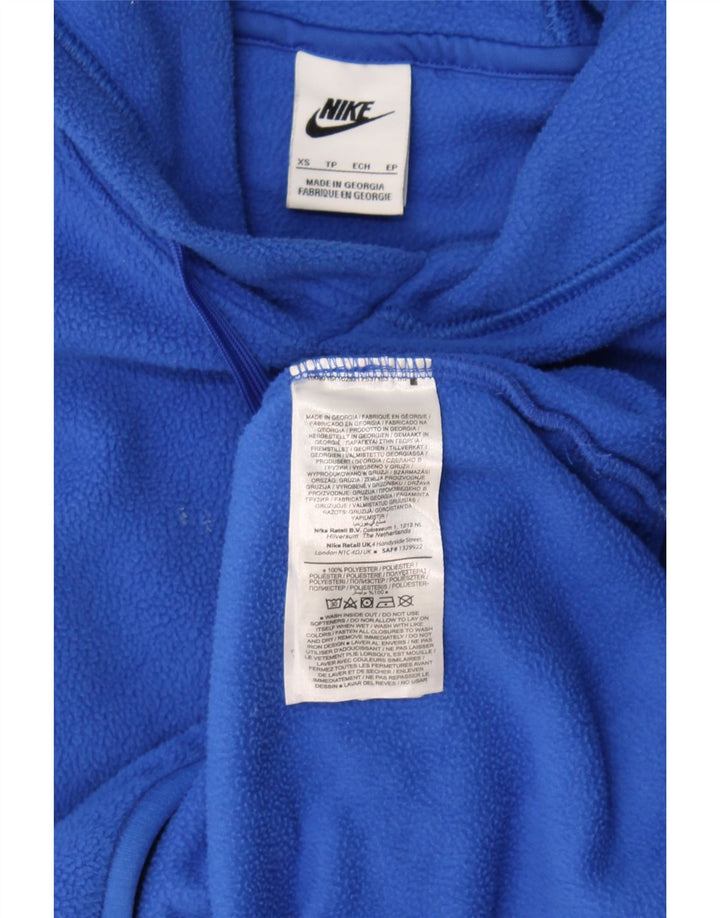 Nike Mens Hooded Fleece Jumper XS Blue Polyester
