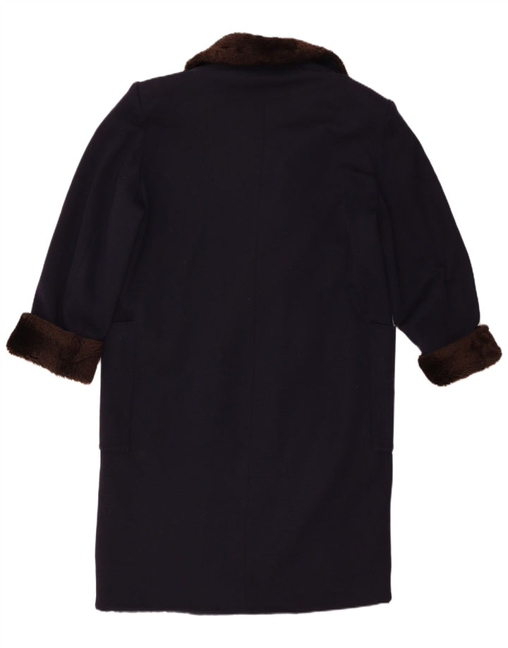 Sportmax Womens Double Breasted Coat UK 16 Large Navy Blue