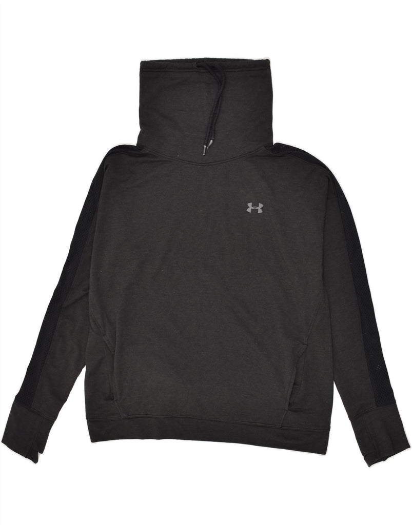 UNDER ARMOUR Womens Cowl Neck Sweatshirt Jumper UK 18 XL Black Colourblock | Vintage Under Armour | Thrift | Second-Hand Under Armour | Used Clothing | Messina Hembry 