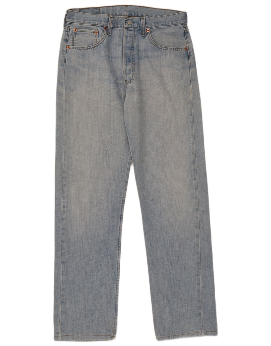 Levi's Mens 501 Straight Jeans W32 L31 Blue Cotton