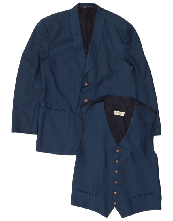 Carlo Pignatelli Mens 2 Piece Set IT 56 3XL Blue Silk