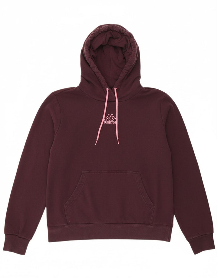 KAPPA Womens Hoodie Jumper UK 16 Large Purple Cotton