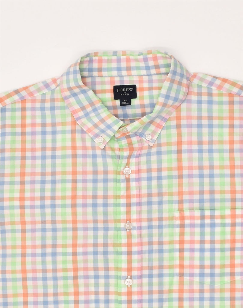 J. CREW Mens Flex Short Sleeve Shirt XL Multicoloured Check Cotton | Vintage J. Crew | Thrift | Second-Hand J. Crew | Used Clothing | Messina Hembry 