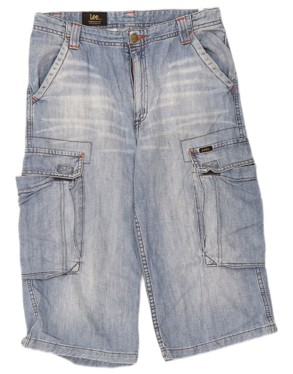 Lee Boys Stanton Cargo Shorts 13-14 Years W30 Blue Cotton