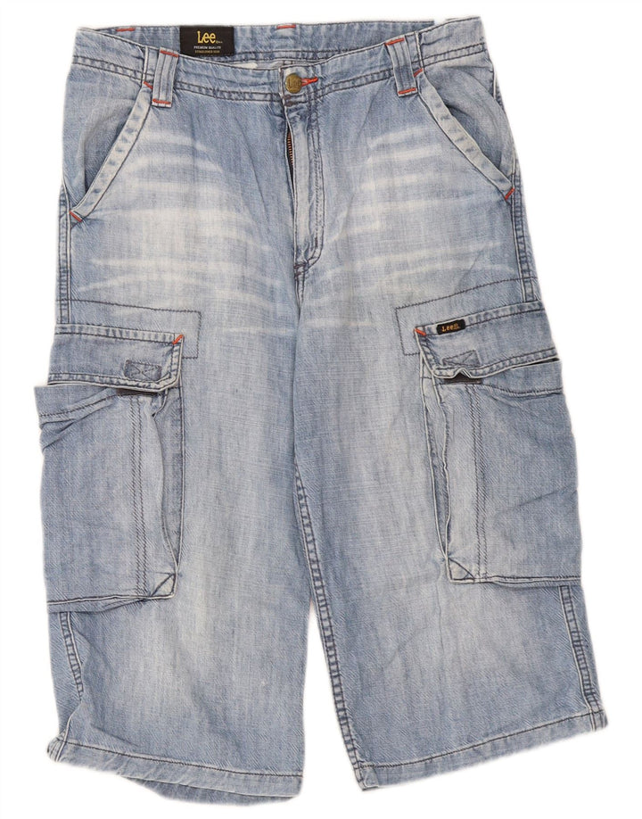 Lee Boys Stanton Cargo Shorts 13-14 Years W30 Blue Cotton