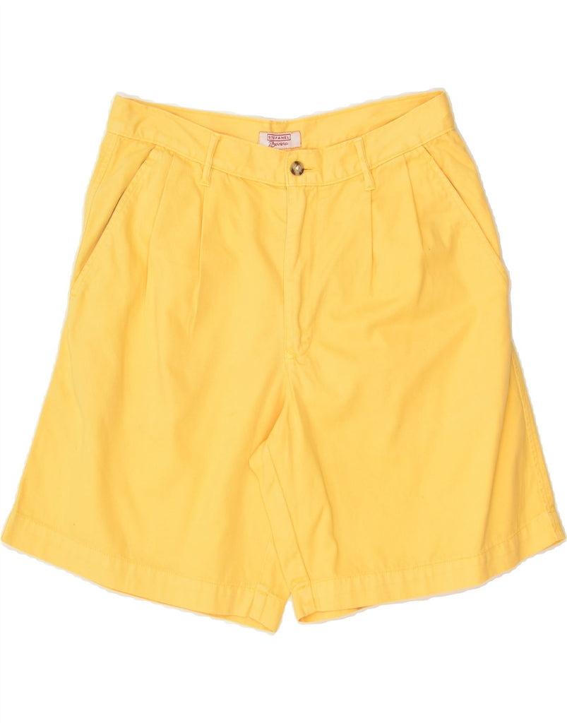 STEFANEL Mens Pegged Chino Shorts W32 Medium Yellow Cotton | Vintage Stefanel | Thrift | Second-Hand Stefanel | Used Clothing | Messina Hembry 