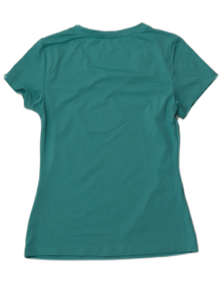 FILA Womens T-Shirt Top UK 8 Small Turquoise Polyester