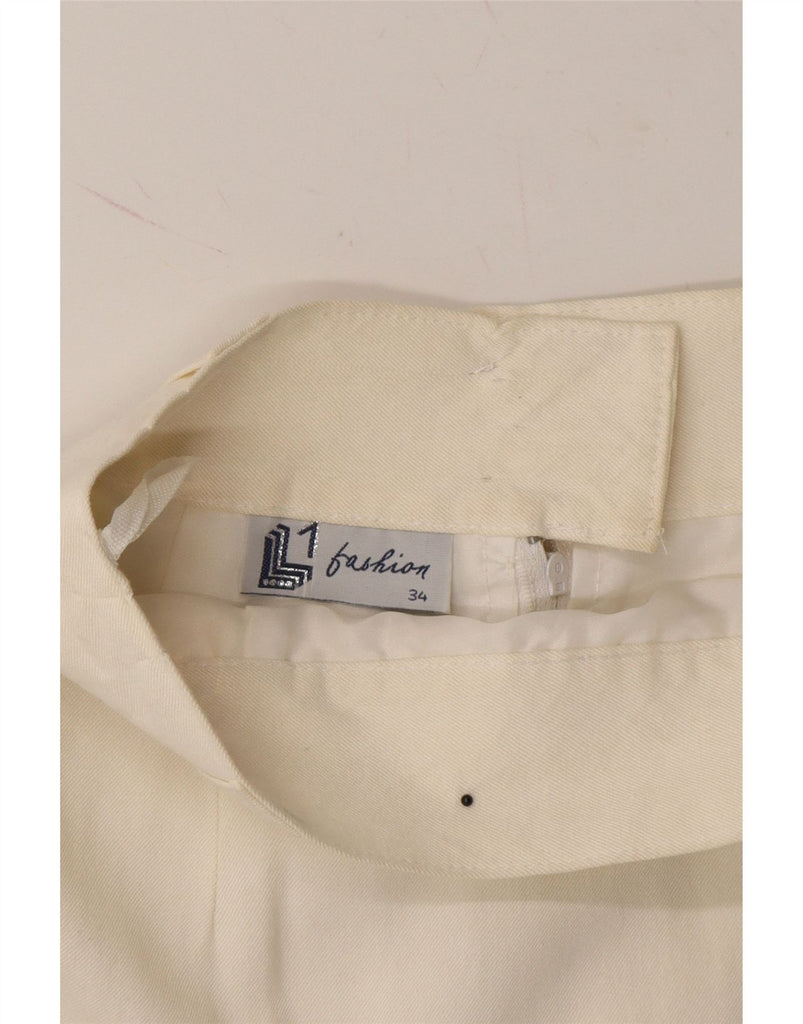 VINTAGE Womens Pencil Skirt EU 34 XS W24  Off White Vintage Vintage and Second-Hand Vintage from Messina Hembry 
