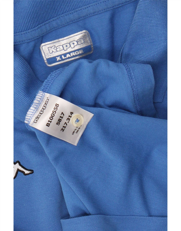 Kappa Mens Polo Shirt XL Blue Cotton