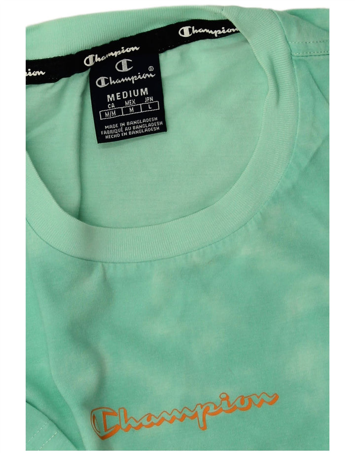 CHAMPION Mens T-Shirt Top Medium Green Tie Dye