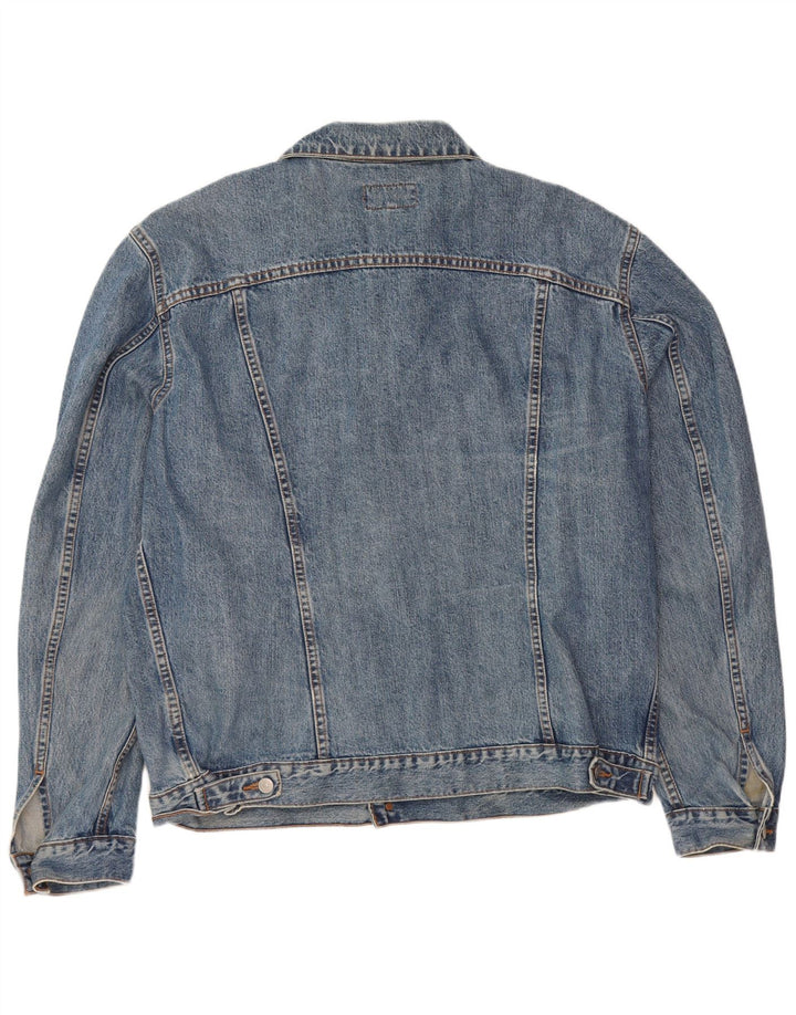 Carrera Mens Denim Jacket UK 44 2XL Blue Cotton