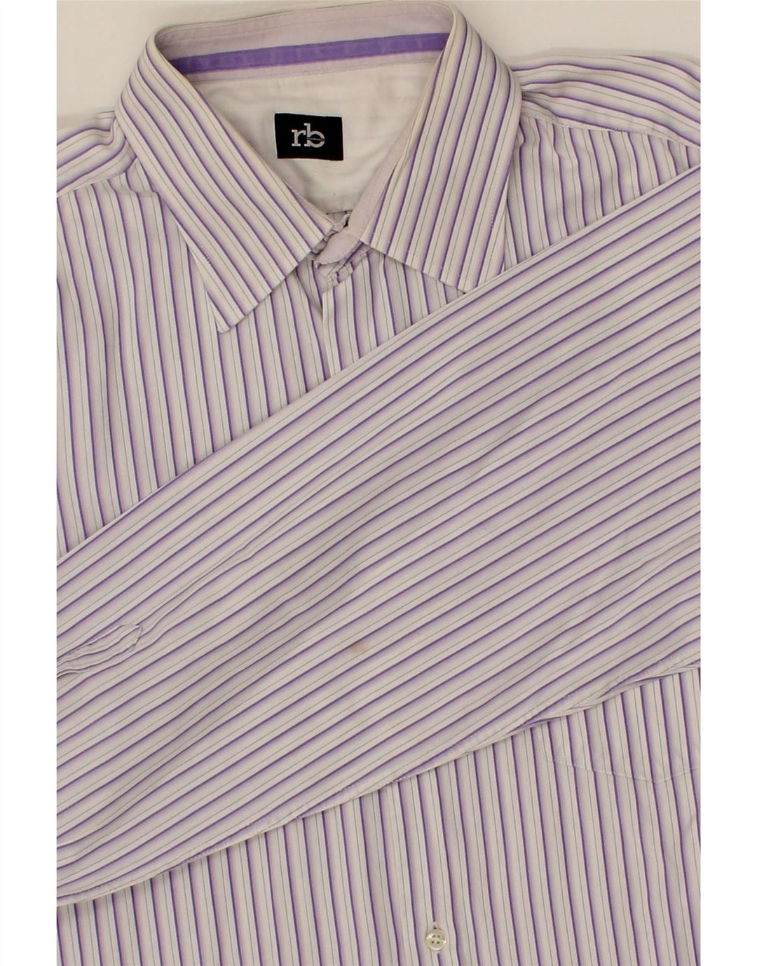 ROCCOBAROCCO Mens Shirt Size 44 17 1/2 XL Purple Striped Vintage Roccobarocco and Second-Hand Roccobarocco from Messina Hembry 