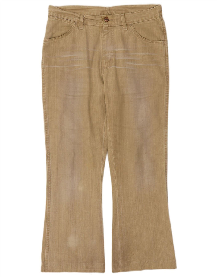 Wrangler Mens Bootcut Jeans W31 L27 Beige Cotton