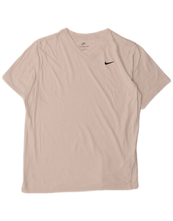 Nike Mens T-Shirt Top Large White Cotton