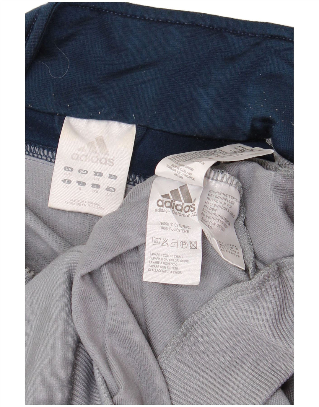 Adidas Mens Tracksuit Top Jacket UK 44/46 Large Grey Colourblock Polyester