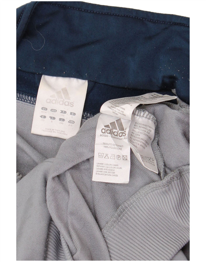 Adidas Mens Tracksuit Top Jacket UK 44/46 Large Grey Colourblock Polyester