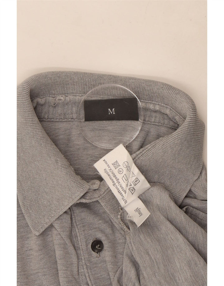 Hugo Boss Mens Polo Shirt Medium Grey Flecked Cotton