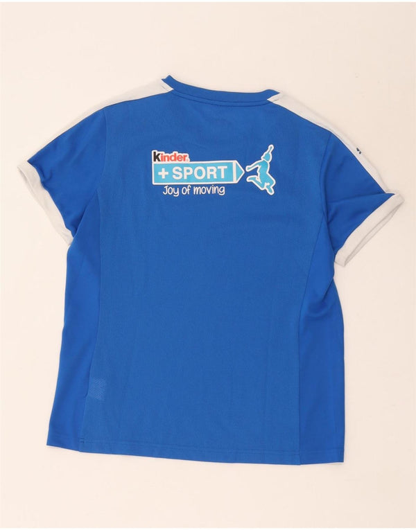 Puma Womens Italia Graphic T-Shirt Top UK 14 Large Blue Colourblock