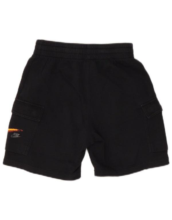 NIKE Boys Sport Shorts 10-11 Years Medium Black Cotton