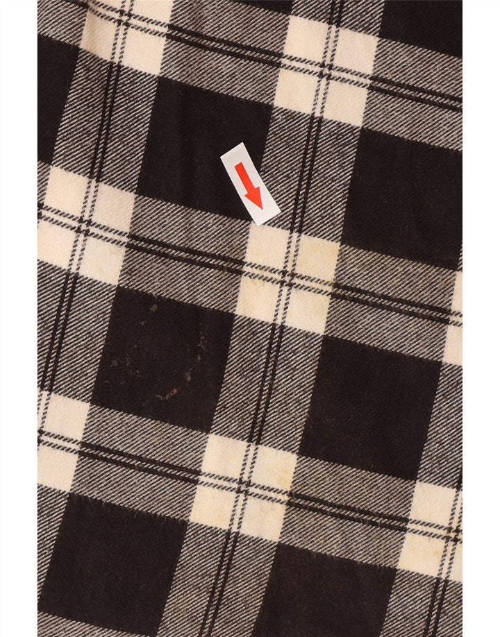 Billabong Mens Hooded Flannel Shirt Large Black Check Cotton