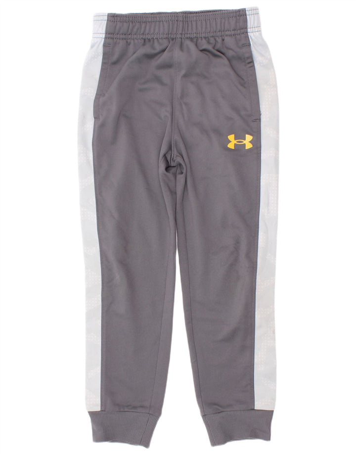 Under Armour Boys Tracksuit Trousers Joggers 4-5 Years Grey Colourblock