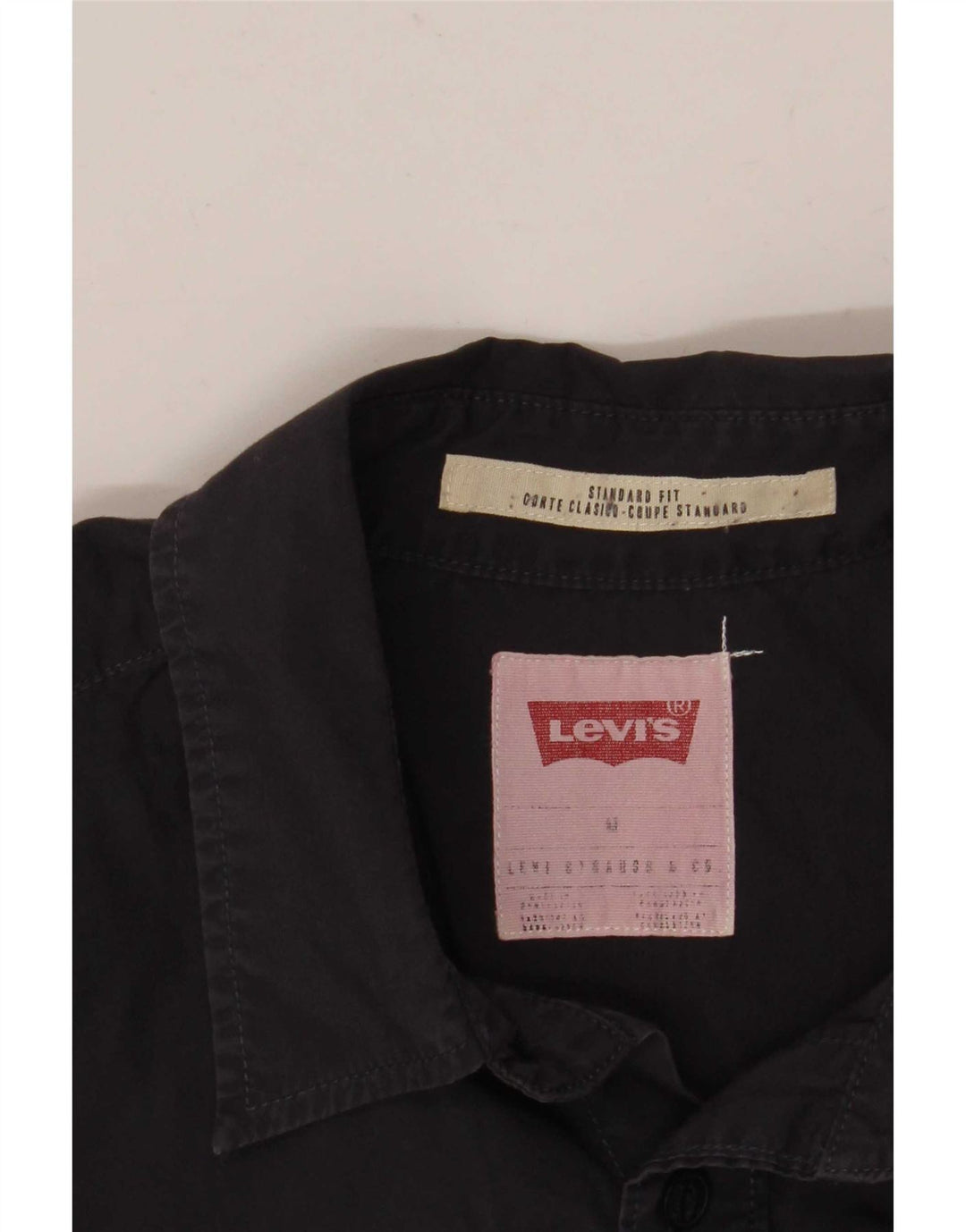 Levi's Mens Standard Fit Shirt Medium Navy Blue