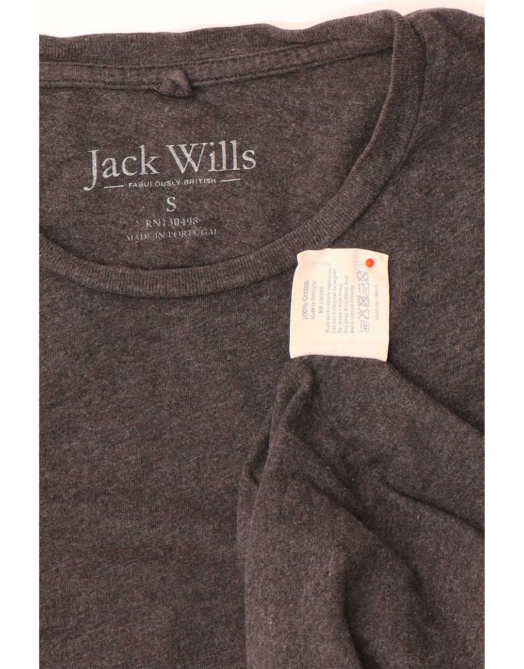 Jack Wills Mens T-Shirt Top Small Grey Cotton