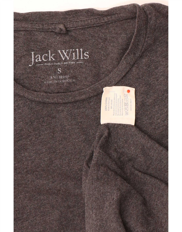 Jack Wills Mens T-Shirt Top Small Grey Cotton