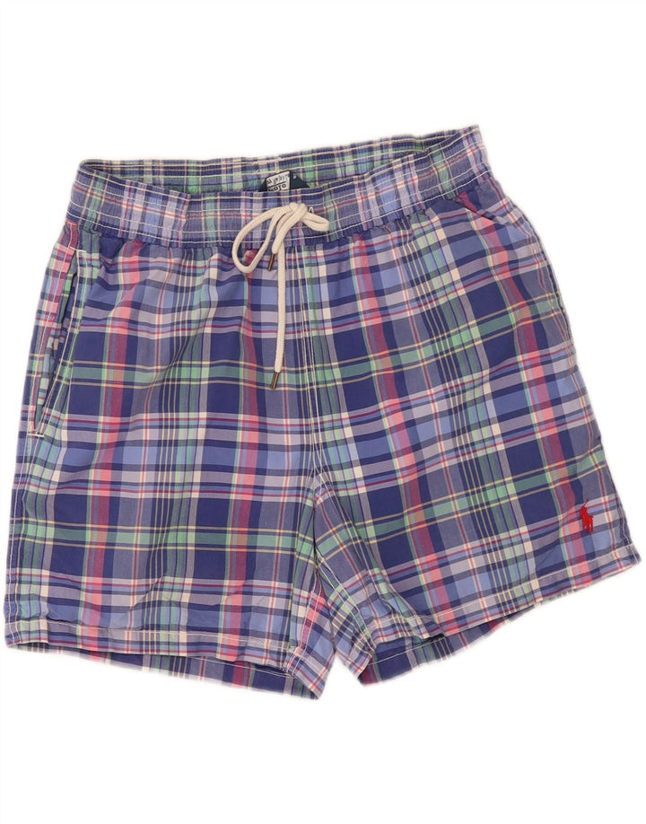 Polo Ralph Lauren Mens Swimming Shorts Medium Multicoloured Check Cotton