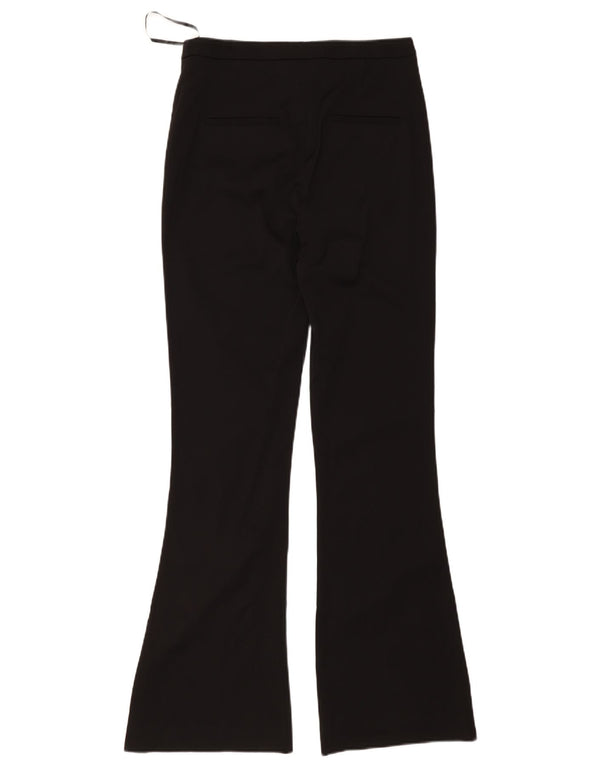 Coast Womens Flare Casual Trousers UK 12 Medium W30 L34 Black Viscose