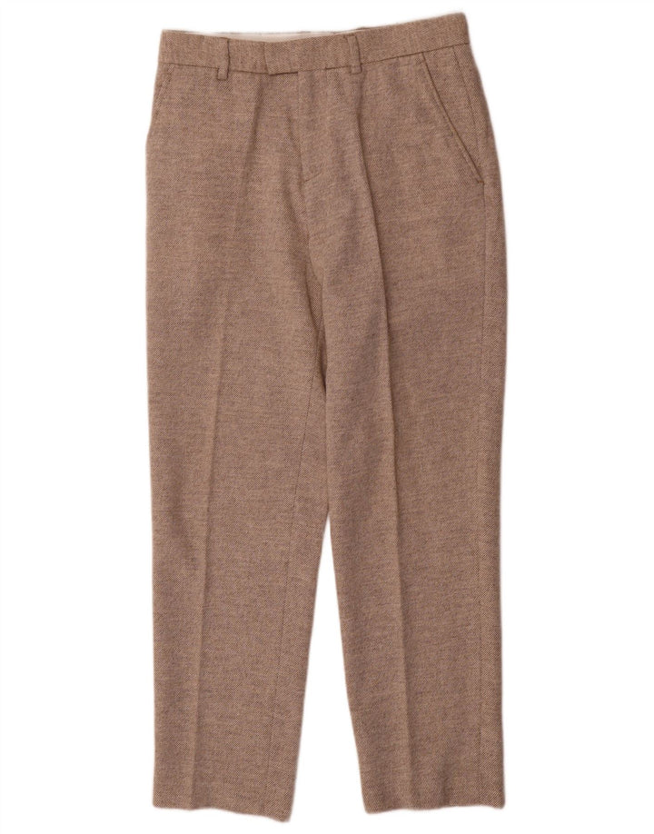 Zara Womens Straight Suit Trousers Small W28 L29 Beige