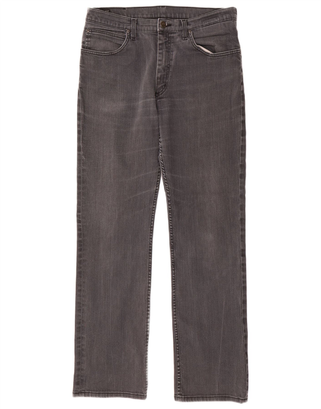 Lee Mens Brooklyn Straight Jeans W34 L34 Grey Cotton
