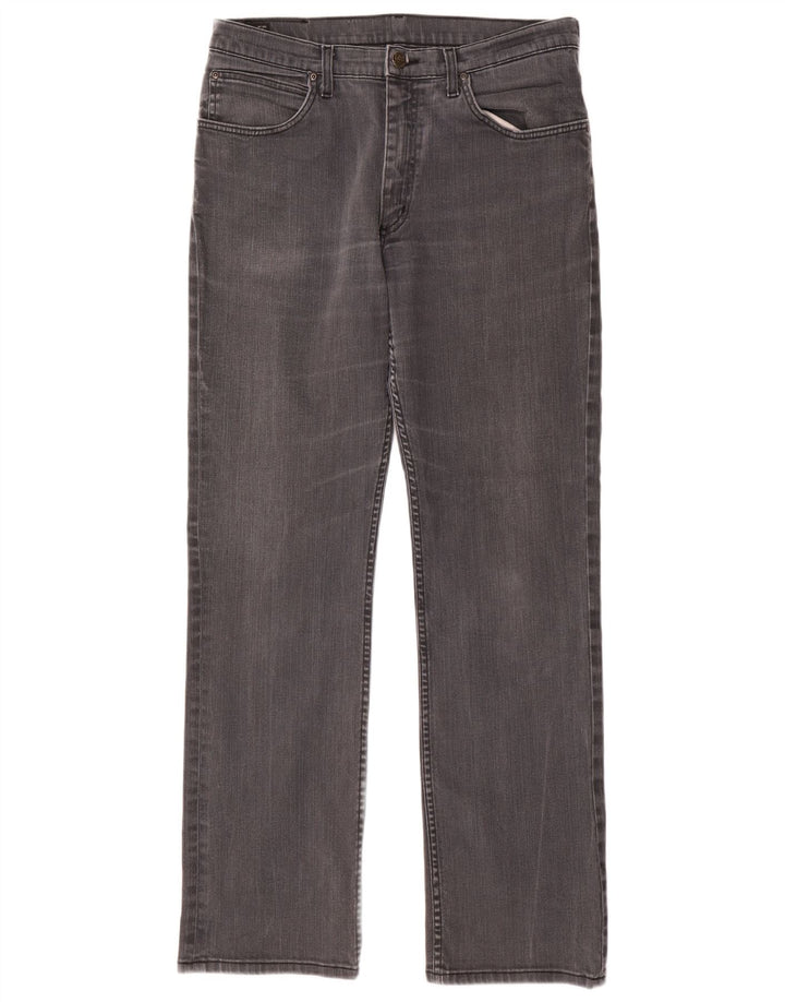 Lee Mens Brooklyn Straight Jeans W34 L34 Grey Cotton