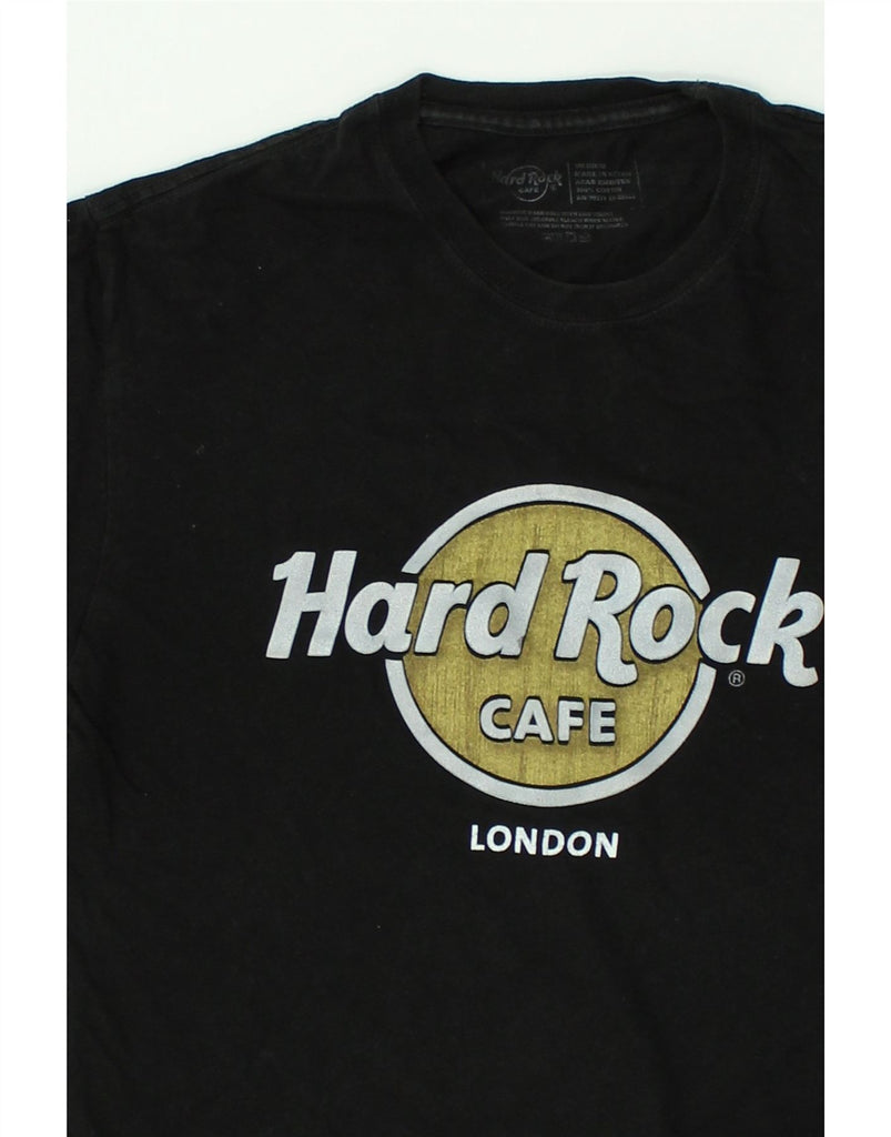 HARD ROCK CAFE Mens London Graphic T-Shirt Top Medium Black Cotton | Vintage Hard Rock Cafe | Thrift | Second-Hand Hard Rock Cafe | Used Clothing | Messina Hembry 