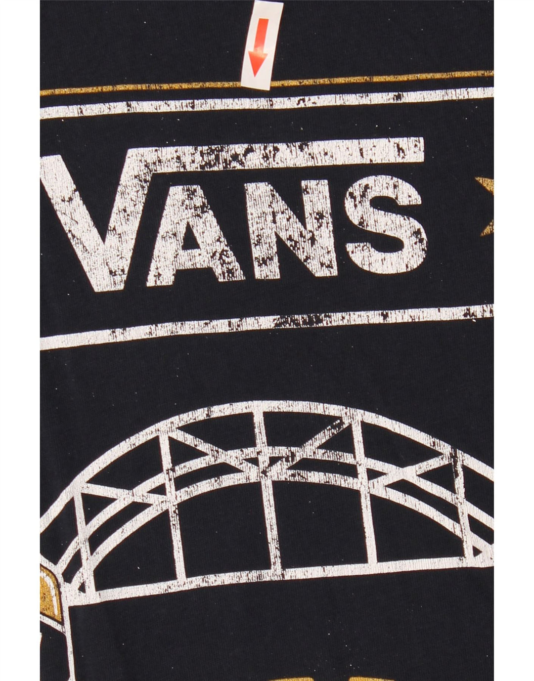 Vans Mens Graphic T-Shirt Top Medium Navy Blue Cotton