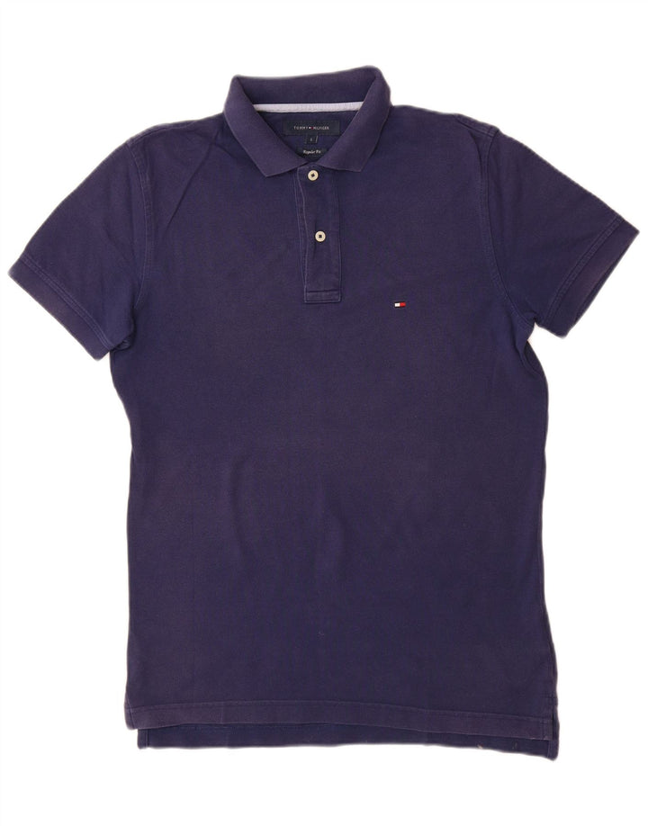 Tommy Hilfiger Mens Regular Fit Polo Shirt Small Navy Blue Cotton
