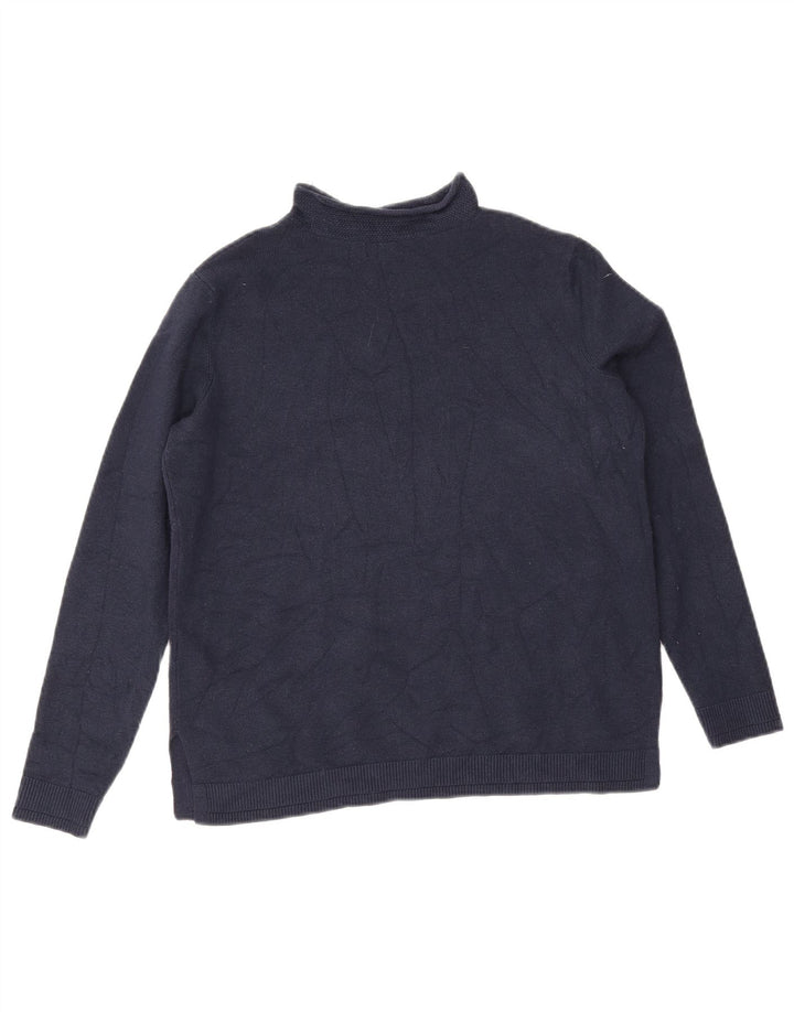 Marks & Spencer Womens Turtle Neck Jumper Sweater UK 8 Small Navy Blue