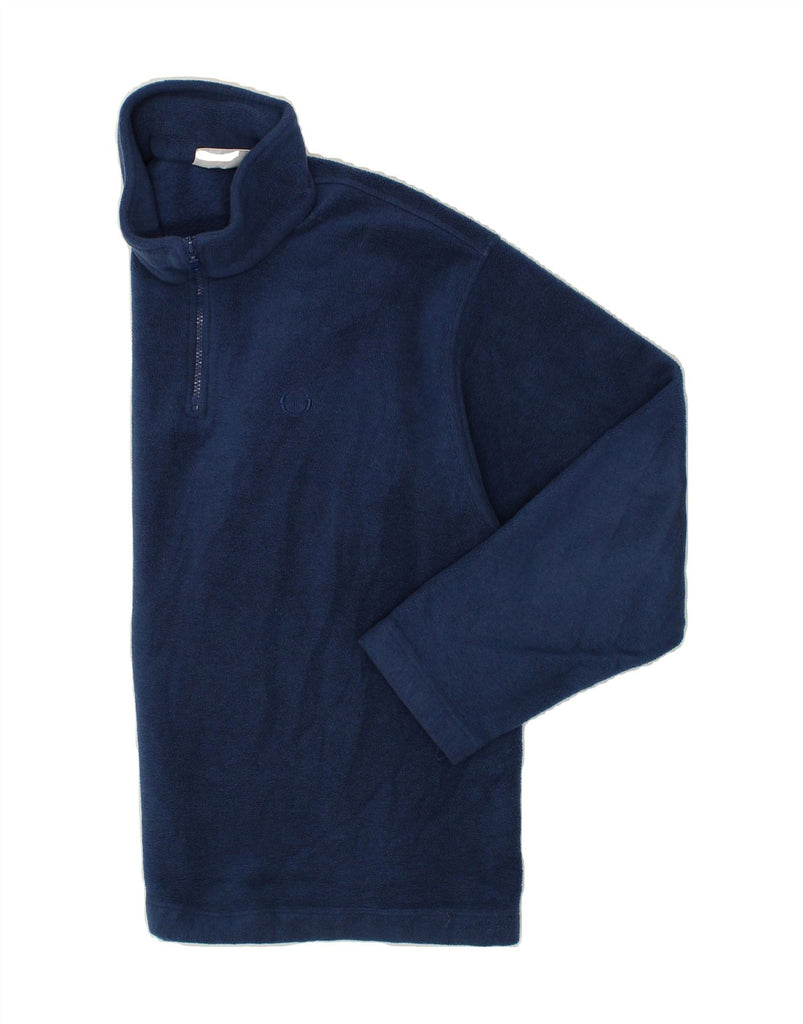 SERGIO TACCHINI Mens Zip Neck Fleece Jumper Large Blue | Vintage Sergio Tacchini | Thrift | Second-Hand Sergio Tacchini | Used Clothing | Messina Hembry 