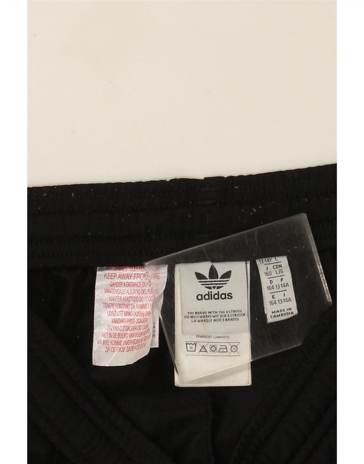 Adidas Boys Tracksuit Trousers Joggers 13-14 Years  Black Polyester