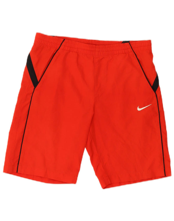 NIKE Boys Sport Shorts 10-11 Years Medium Red Polyester